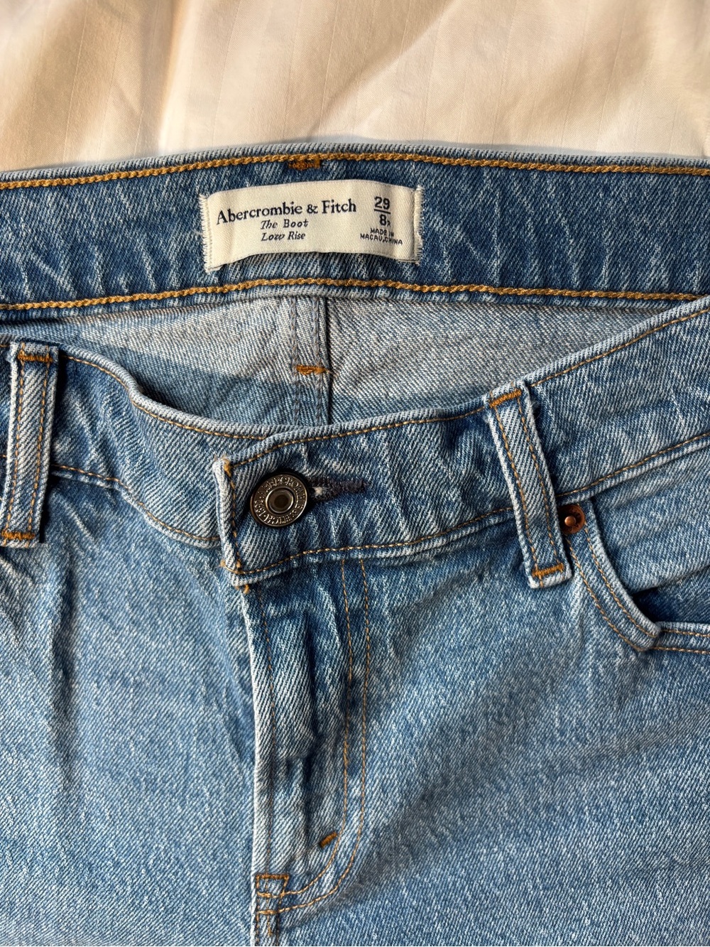 Abercrombie & Fitch Light Blue Bootcut Jeans - Low Rise